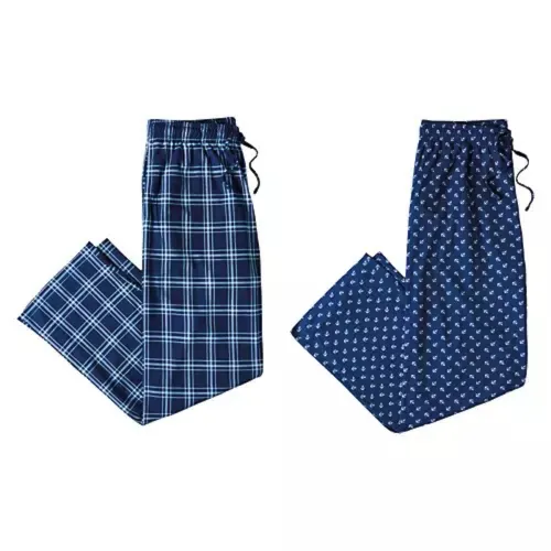 2 Pack Mens Sleep Pants Blue XXL