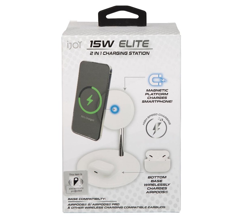 A 2-in-1 wireless charging station from Dollar General