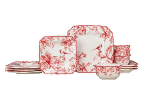 222 Fifth Christmas Lane 12-piece Dinnerware Set