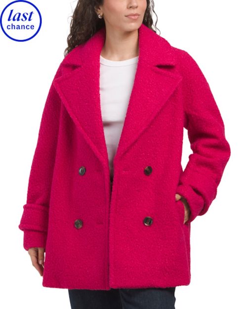 BCBGMAXAZRIA Double Breasted Short Boyfriend Jacket