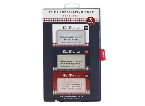 BEN SHERMAN 3pc Exfoliating Soap Book Variety Set