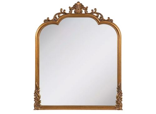 Baroque Arch Wood Wall Mirror