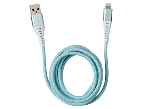 Bauhn 6 Feet Charging Cable - USB A to Lightning, Blue