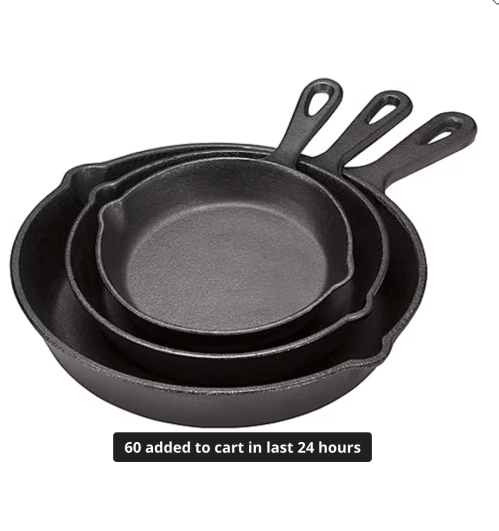 Cooks 3-pc. Cast Iron Fry Pan Set