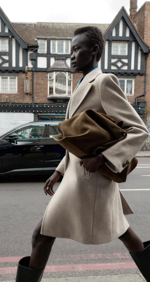 Soft shoulder pad coat from Zara