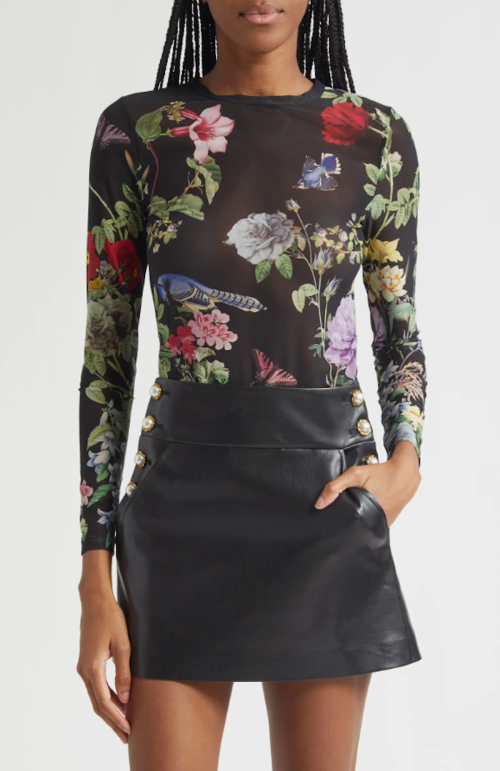 Delaina Sheer Mesh Crop Top