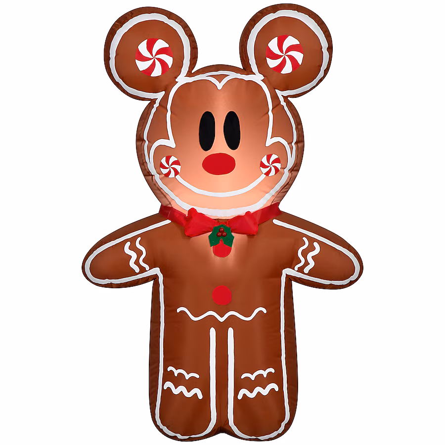Disney 3.5-ft Gingerbread Mickey Mouse Inflatable Christmas Decoration