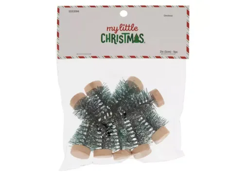 Frosted Mini Bottle Brush Trees