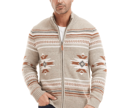 Frye Men's Zip Mock Cardigan