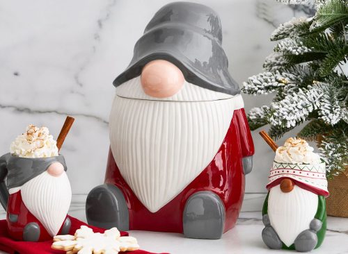 Gnome Ceramic Cookie Jar