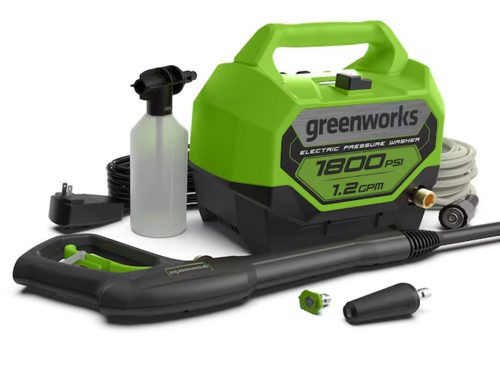 Greenworks 1800-PSI 1.2-GPM Cold Water Electric Pressure washer with 2 Spray Tips