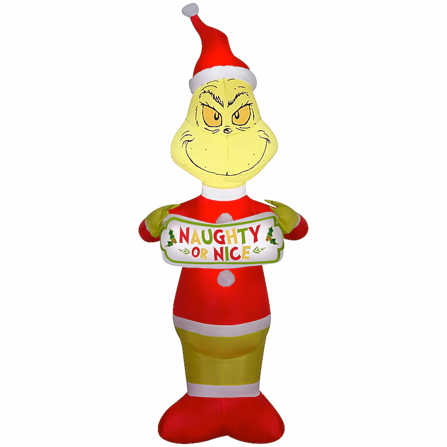 Grinch 4-ft Lighted Dr. Seuss The Grinch Merry Christmas Inflatable