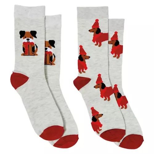 Holiday Socks 410 GreyDog