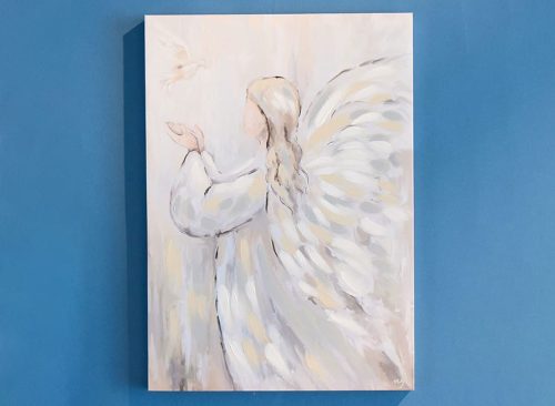 Angel with Dove Canvas