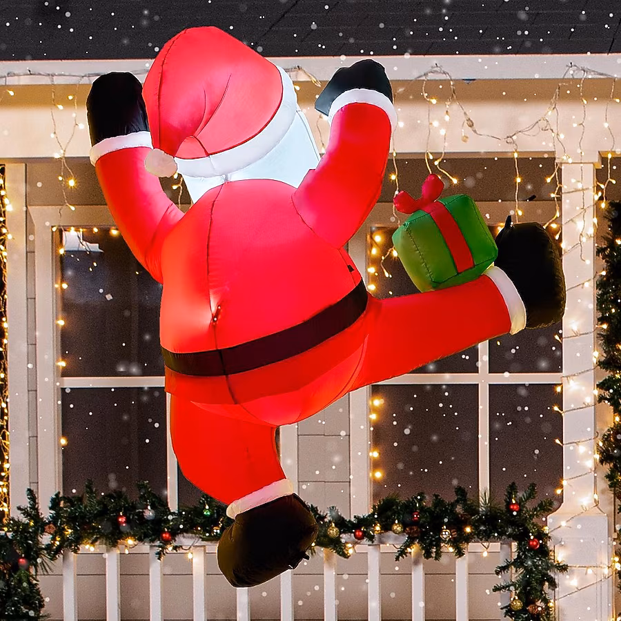 Joyfy 6-ft Lighted Santa Christmas Inflatable