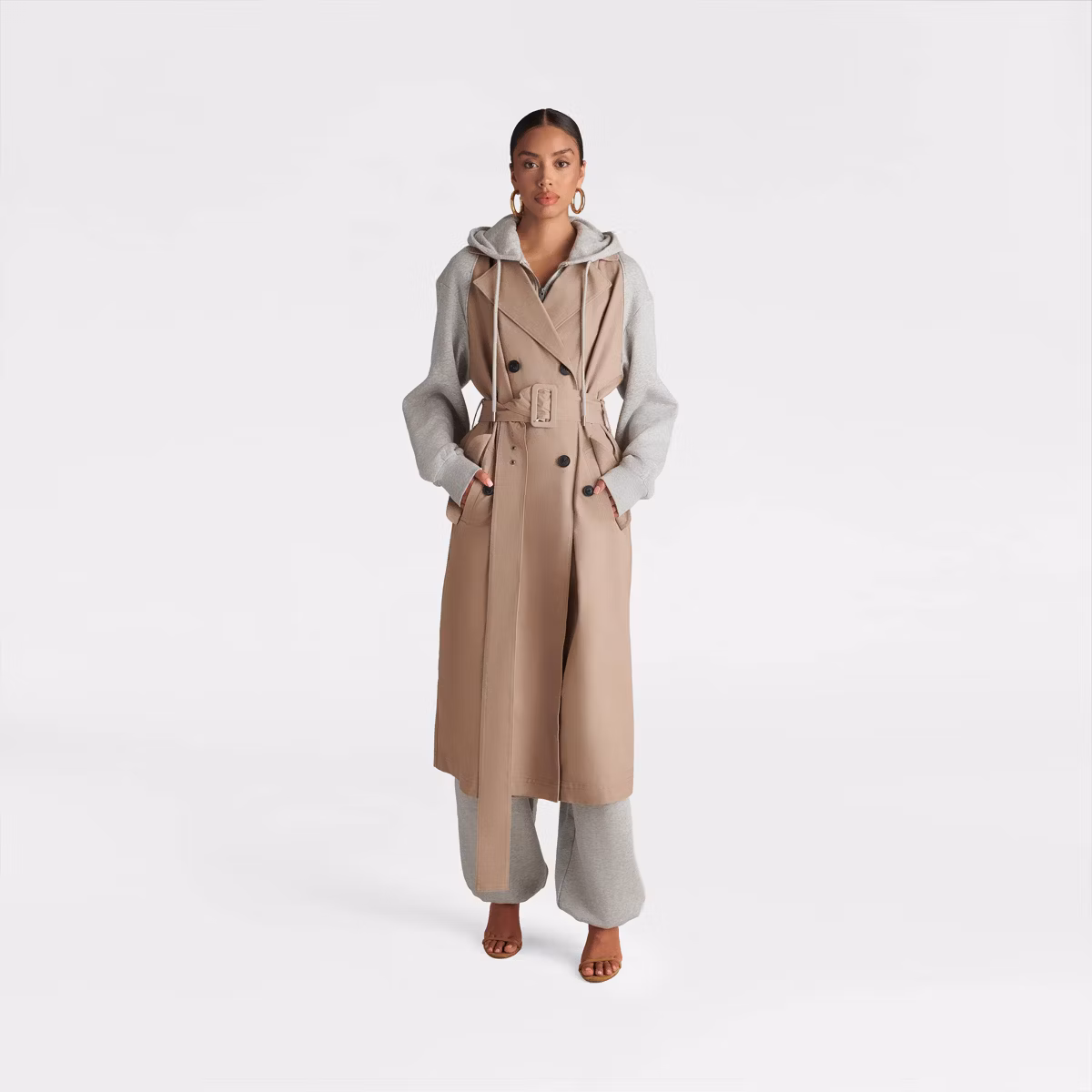 KBB by KAHLANA Women's 'The Sweatshirt Trench Coat