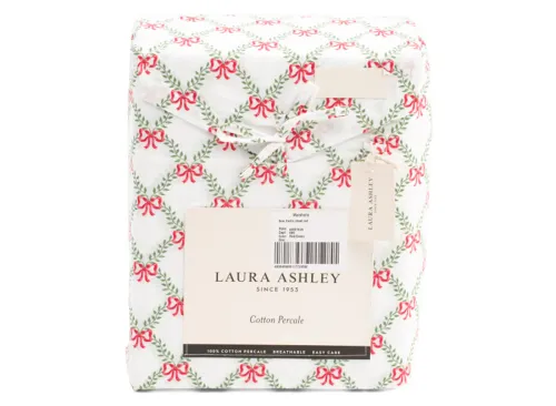 LAURA ASHLEY Bow Lattice Sheet Set