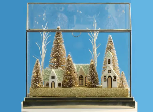 LED Christmas Scene Glass House