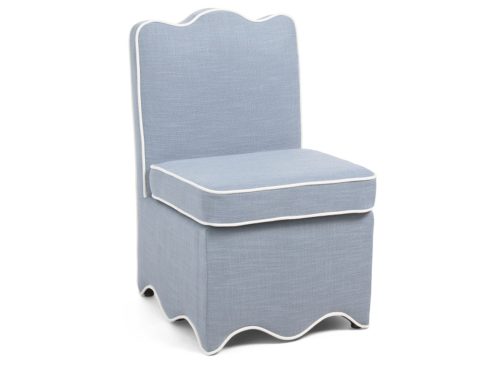 LILLIAN AUGUST 21x33 Scalloped Bottom Skirted Dining Chair