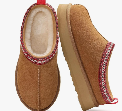 Lined slippers