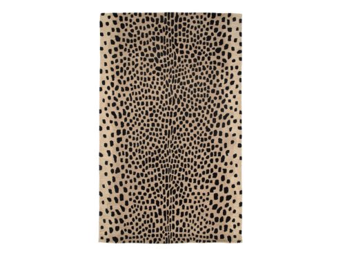 MOMENI 5x8 Wool Woodland Cheetah Print Area Rug