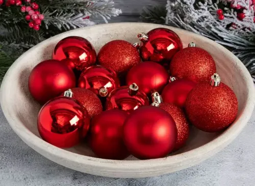 Matte, Shiny & Glitter Ball Ornament Set