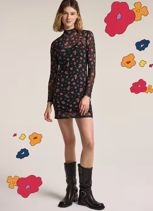 Old Navy X Anna Sui Sheer Minidress