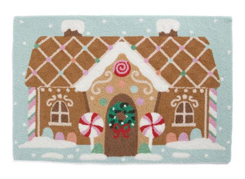 PEKING HANDICRAFT 2x3 Gingerbread House Hooked Rug