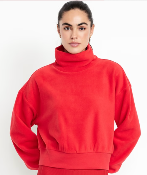 Performance Microfleece Mock Neck Sweatshirt