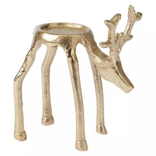 Reindeer Tealight Holder Gold Re