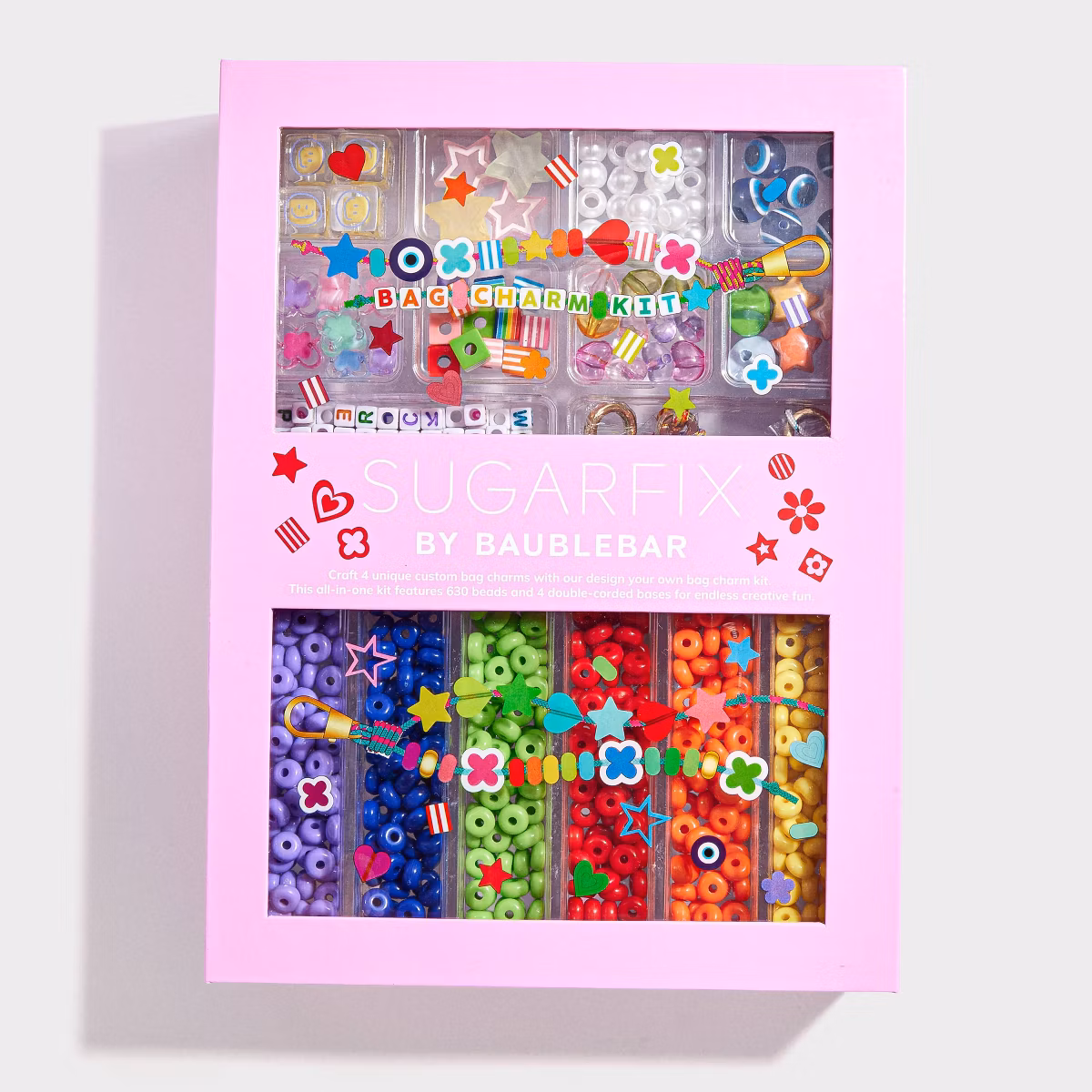 SUGARFIX by BaubleBar 4ct Beaded Bag Charm Craft Kit Gift