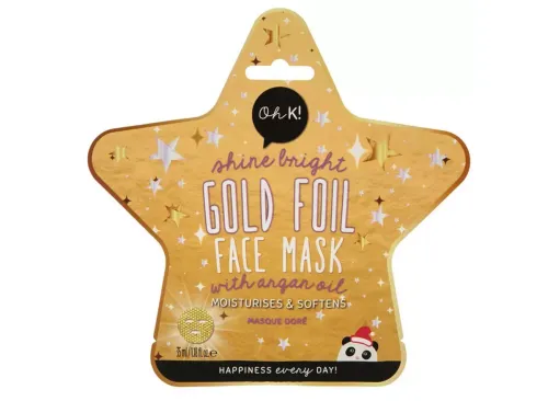 Shine Bright Gold Foil Face Mask