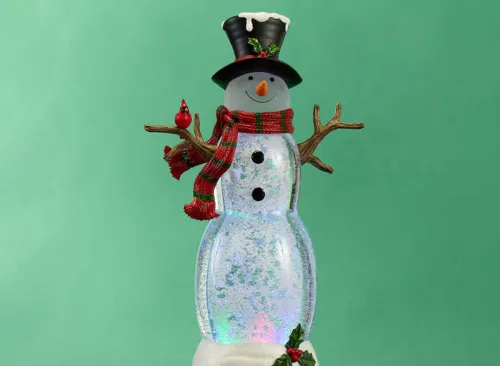 Snowman Glitter Globe with Adapter