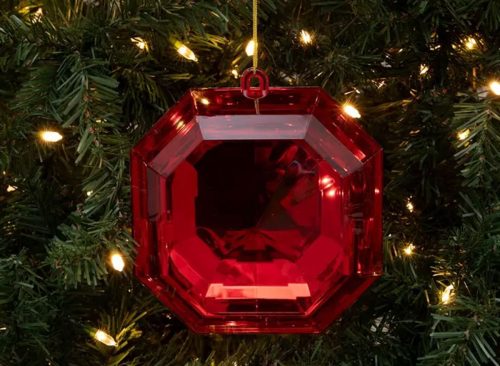 Square Faceted Gem Jumbo Ornament