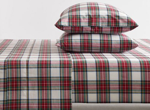 Stewart Plaid Organic Percale Sheet Set