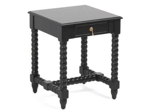 TAHARI 18x24 1 Drawer Spindle Leg Side Table
