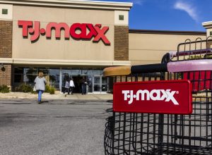 T.J. Maxx storefront and shopping cart