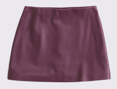 The A&F Scarlett Vegan Leather Mini Skort