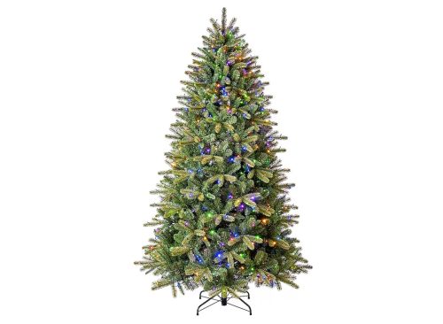 Tree Classics by Balsam Hill Classic Fraser 7.5-ft Fir Pre-lit Artificial Christmas Tree with Multicolor LED Lights