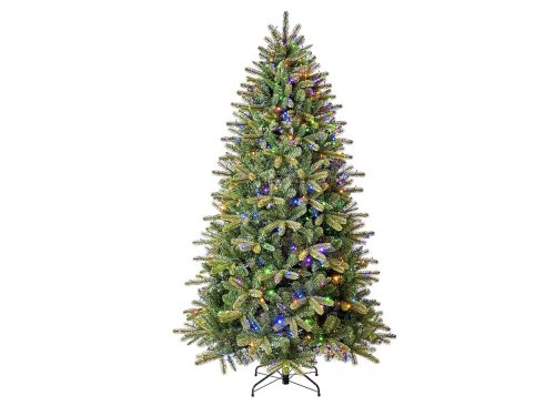 Tree Classics by Balsam Hill Classic Fraser 7.5-ft Fir Pre-lit Artificial Christmas Tree with Multicolor LED Lights