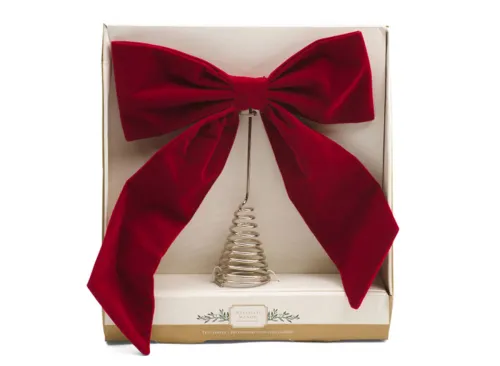 WELLESLEY MANOR Velvet Bow Tree Topper