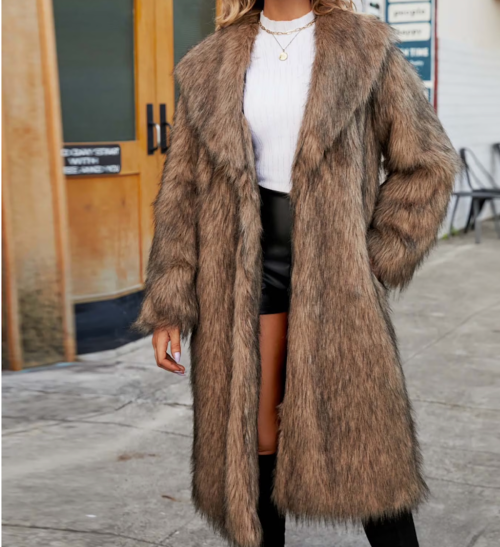 Women's Luxury Faux Fur Coat Jacket