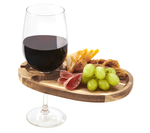 charcuterie wine holder plate