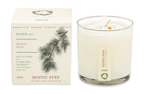 rustic pine candle