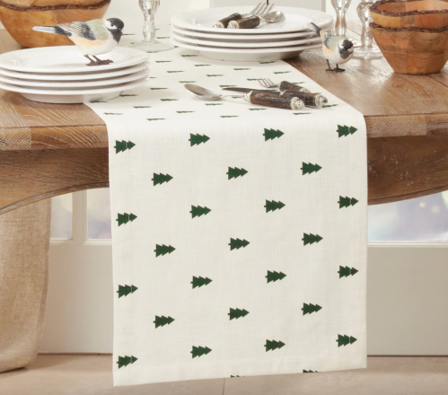 christmas tree table runner
