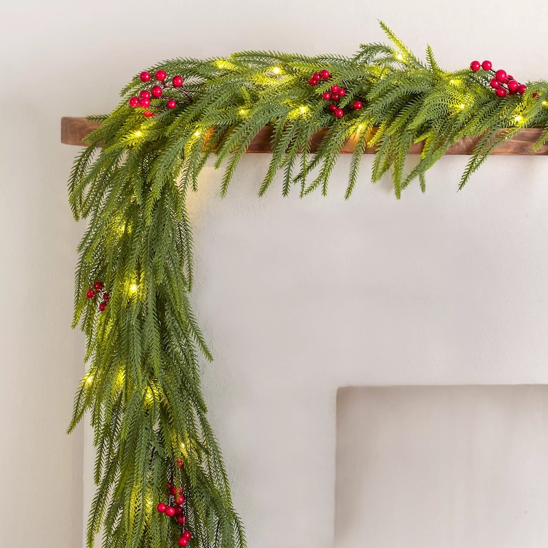 A red berry Christmas garland from Kirkland's