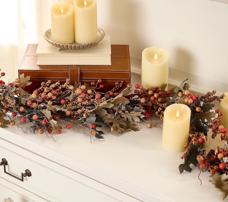 Berry and leaf garland from QVC