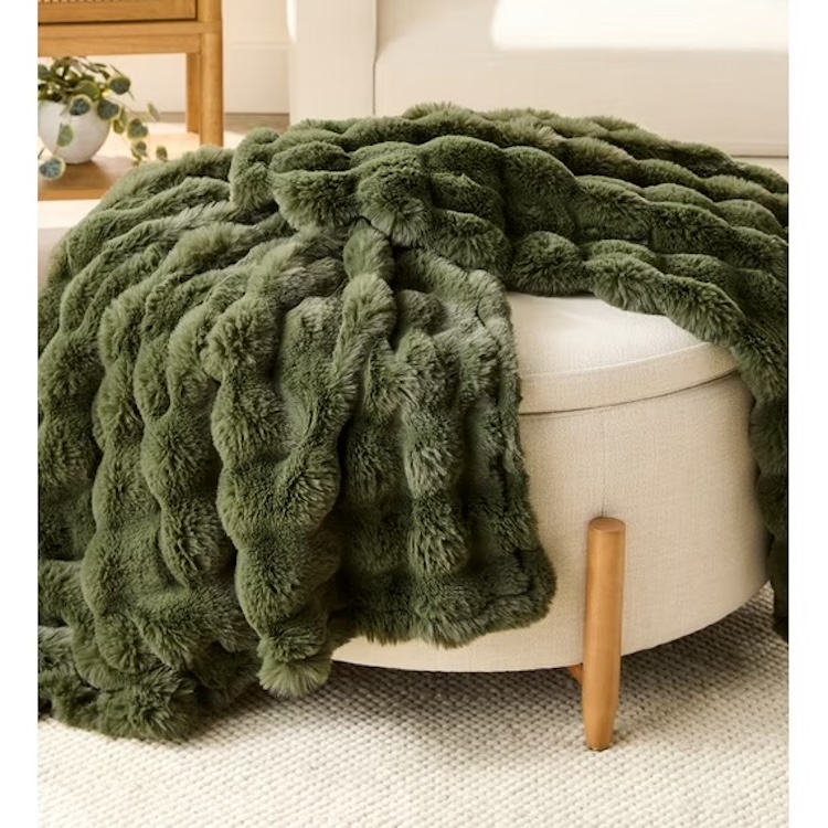 Faux fur throw from Walmart
