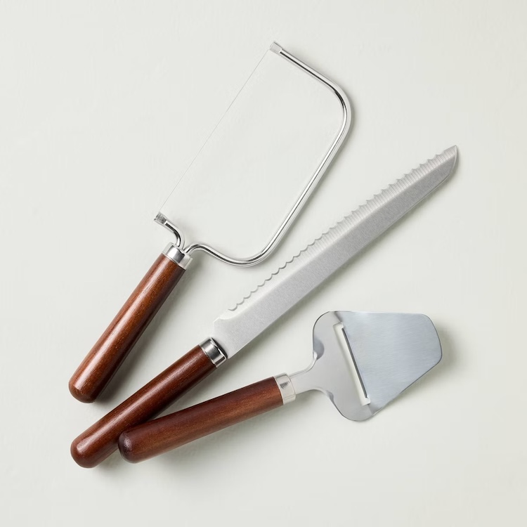 A cheese and bread knife set from Target