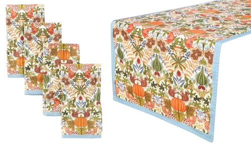 fall napkins and table runner